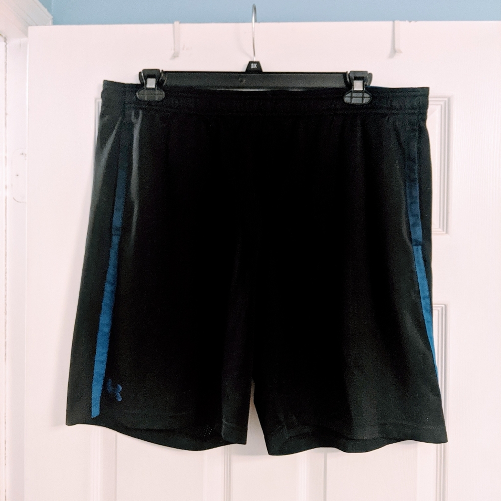 Under Armour Athletic Basketball Shorts Loose Fit with Pockets Black Size 2XL